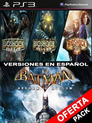 4 juegos en 1 BIOSHOCK TRILOGY PACK Mas Batman Arkham Asylum PS3
