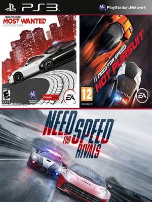 3 juegos en 1 Need for Speed Rivals Mas Need for Speed Most Wanted Mas Need for Speed Hot Pursuit PS3